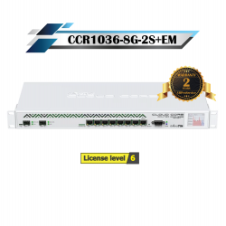 MikroTik รุ่น CCR1036-8G-2S+EM ซีพียู 36 cores x 1.2 GHz แรม 16GB (ใส่เพิ่มได้) 8 พอร์ต Gigabit ทำงานแยกอิสระ พร้อม SFP 10G 2 Ports รองรับได้ถึง 41.5ล้าน PPS ที่ 28Gbps