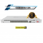 MikroTik รุ่น CCR1016-12G ซีพียู 16 cores x 1.2 GHz แรม 2GB สามารถใส่แรมเพิ่มได้ รองรับถึง 17.8mpps fastpath ที่ 12Gbps