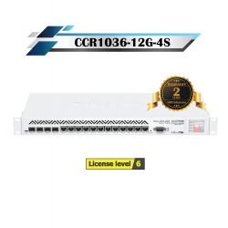 MikroTik รุ่น CCR1036-12G-4S ซีพียู 36 cores x 1.2 GHz แรม 4GB (ใส่เพิ่มได้) พอร์ต LAN แบบ Gigabit ทำงานแยกอิสระ พร้อม SFP 4 Ports รองรับได้ถึง 24ล้าน PPS ที่ 16Gbps 