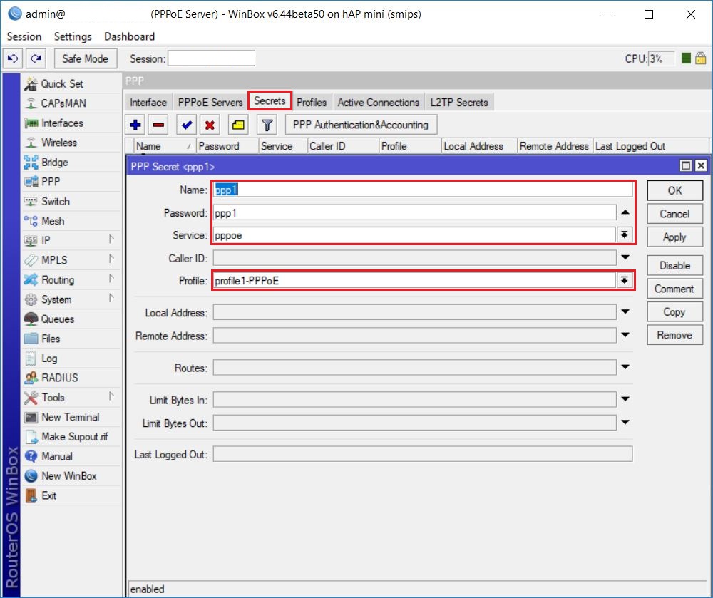 [Trick] ตั้งค่า PPPoE Server & PPPoE Client เบื้องต้น
